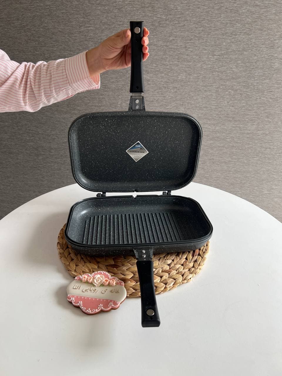 ماهیتابه دوبل مستطیل کاندید- سایز 34 — تصویر ۲