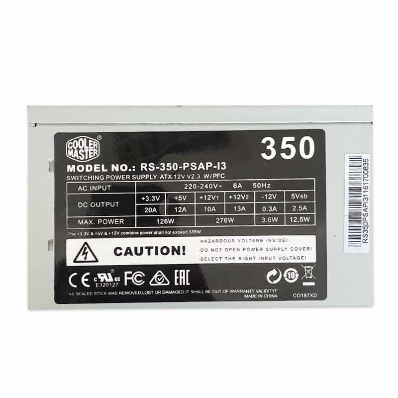 پاور 350 وات کولرمستر Cooler Master RS 350w استوک در حد نو — تصویر ۴