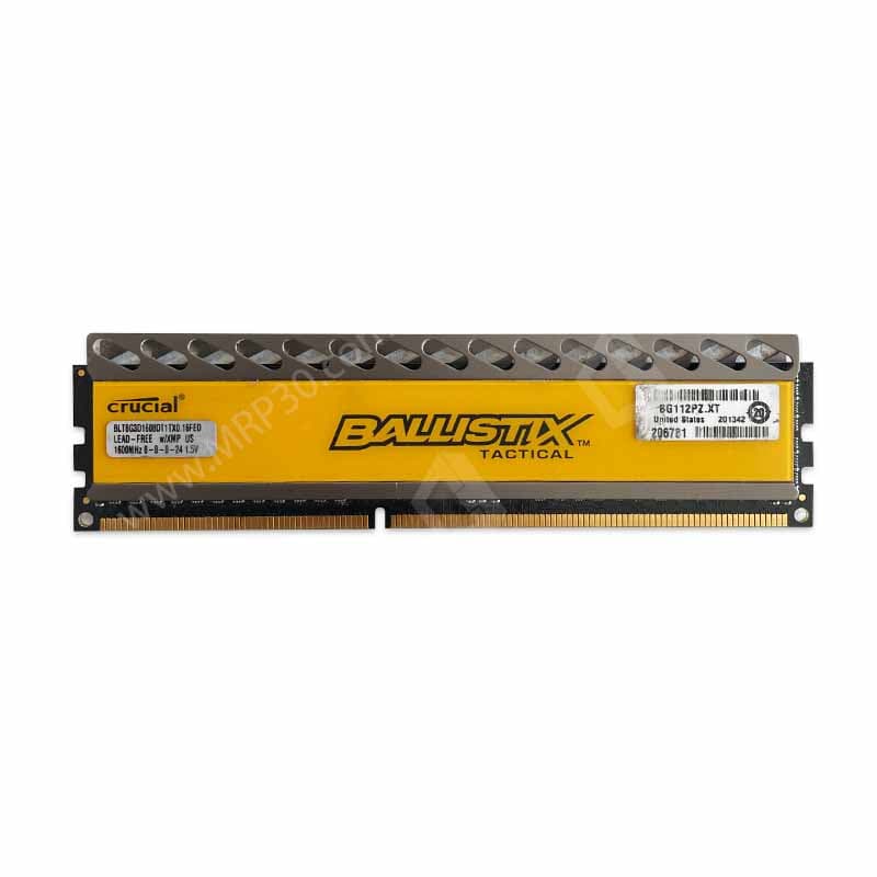 رم کروشال Crucial Ballistix Tactical Yellow 8GB DDR3 1600Mhz استوک — تصویر ۳