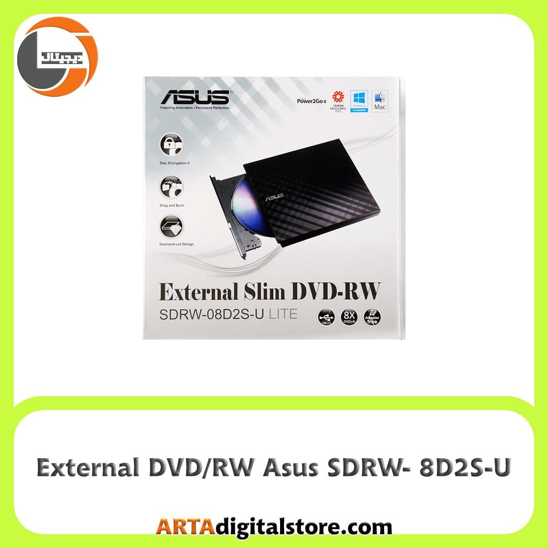 DVD رایتر اکسترنال ایسوس Asus SDRW- 8D2S-U Lite Black