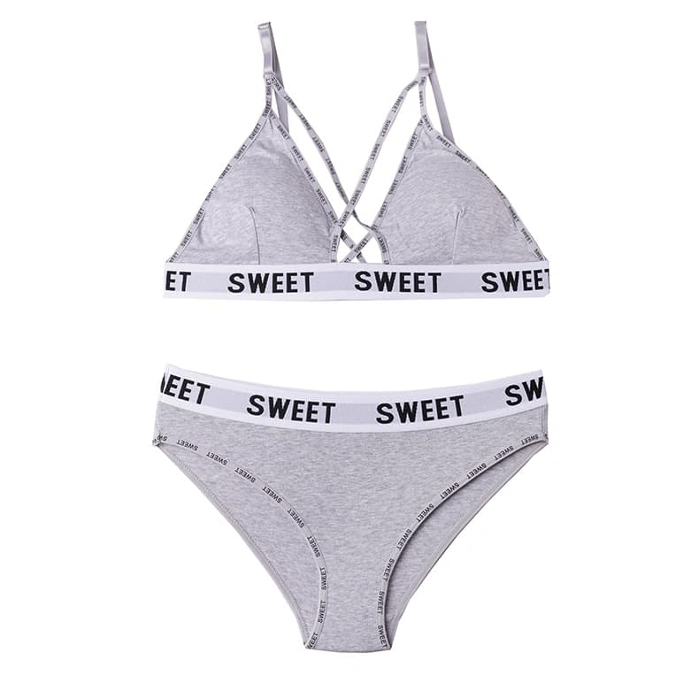 ست نیم تنه و شورت اسپرت جلو ضربدری SWEET — تصویر ۵