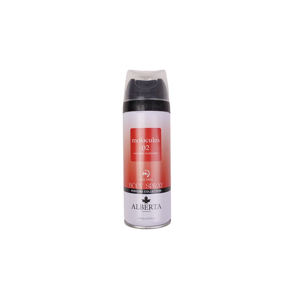 اسپری بدن مردانه آلبرتا مدل Molocules 02 حجم 200 میلی لیتر