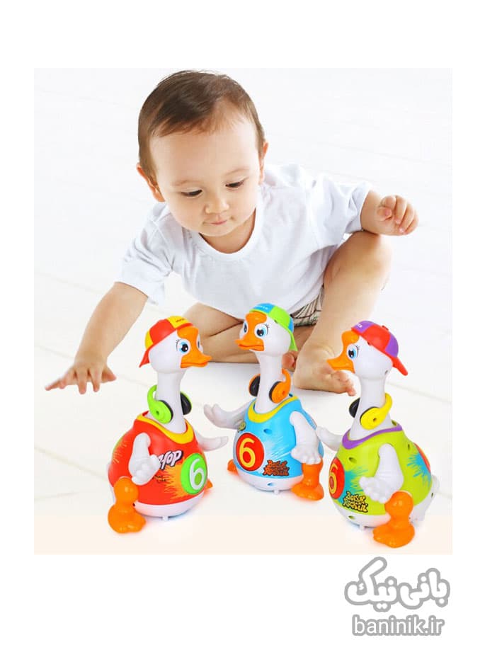 اردک موزیکال هولی تویز Huile Toys Swing Goose