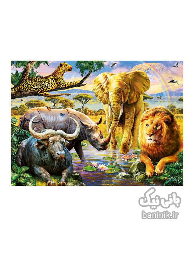 پازل 1000 تکه ادوکا طرح پنج حیوان بزرگ Educa The Five Big Animals Puzzle — تصویر ۲