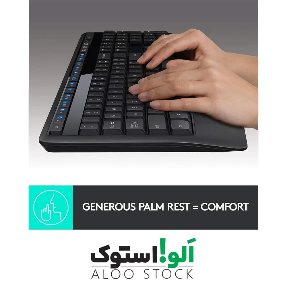 کیبورد و ماوس بی سیم لاجیتک مدل Logitech MK345 Wireless Keyboard and Mouse — تصویر ۸