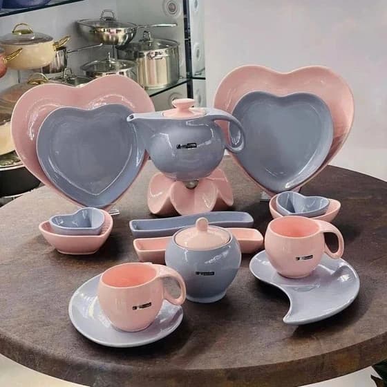 ست صبحانه خوری 17 پارچه آی سرام طرح ریتا