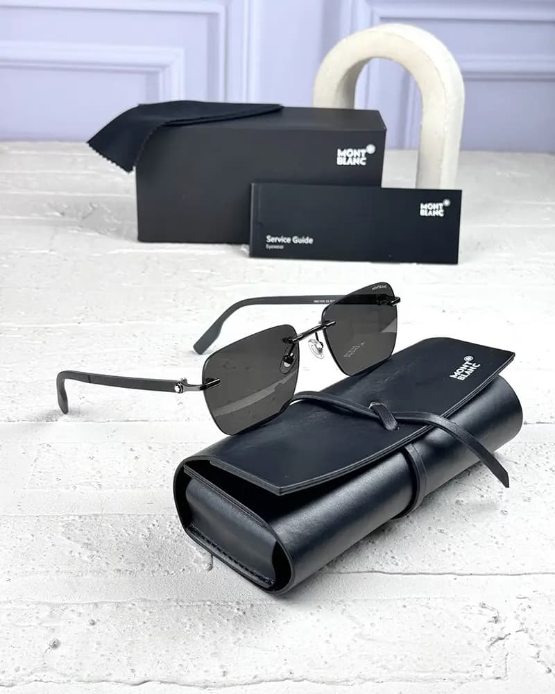 عینک آفتابی مردانه مونت بلانک مدل MONTBLANC MB0185S — تصویر ۳