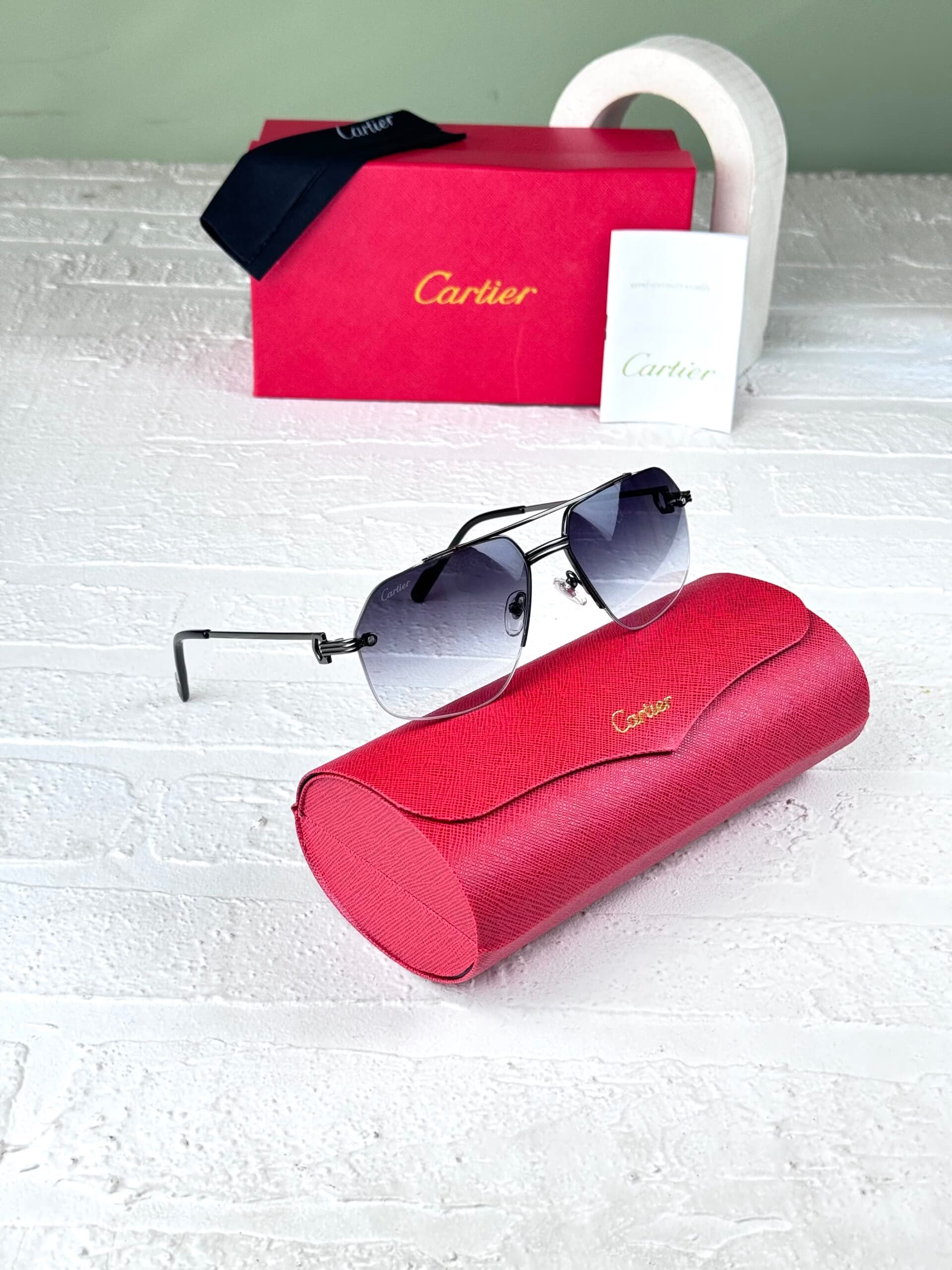 عینک آفتابی مردانه کارتیر CARTIER CT0426S MDITION SNTOS-DUMONT 145 CAT-3 — تصویر ۶