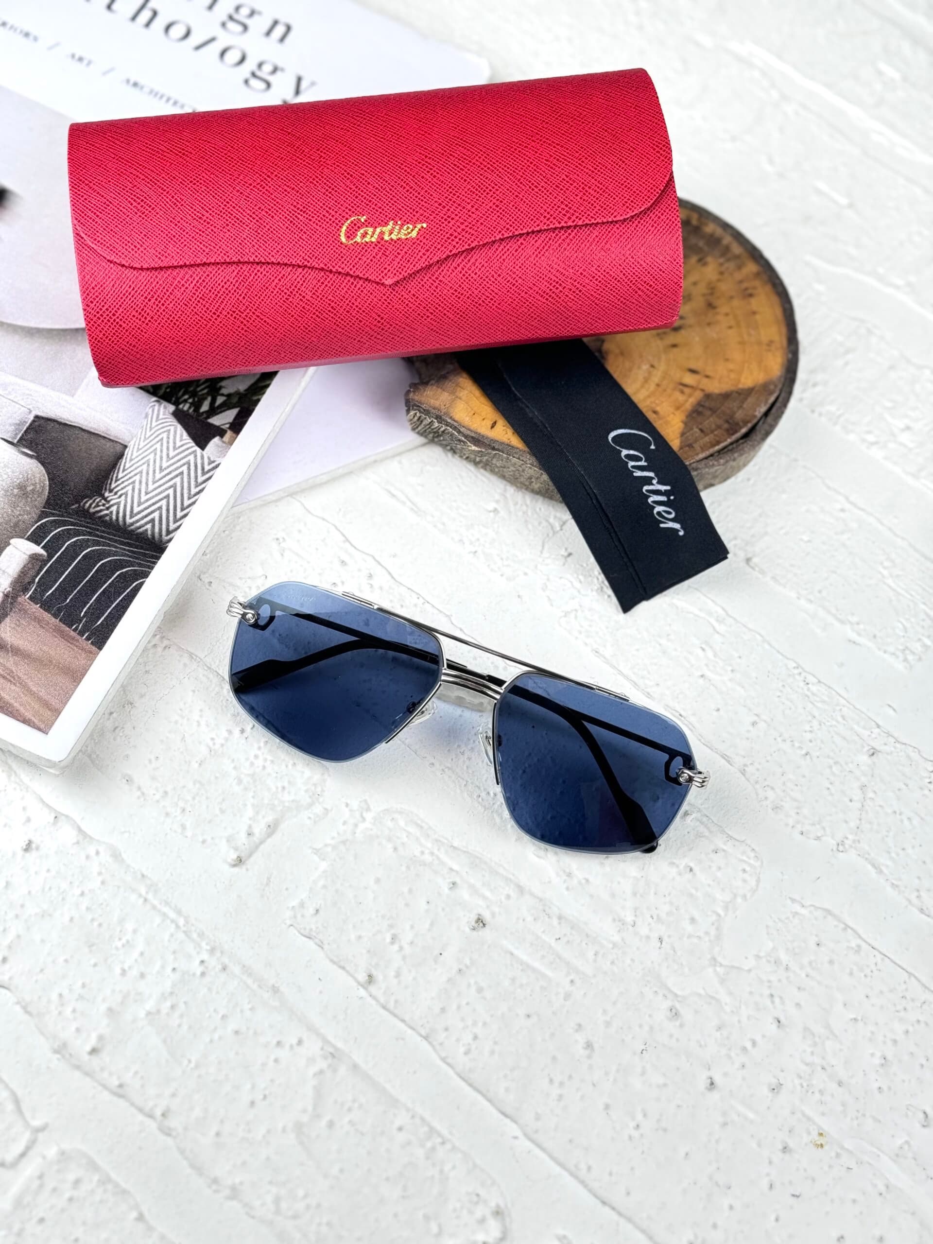 عینک آفتابی مردانه کارتیر CARTIER CT0426S MDITION SNTOS-DUMONT 145 CAT-3