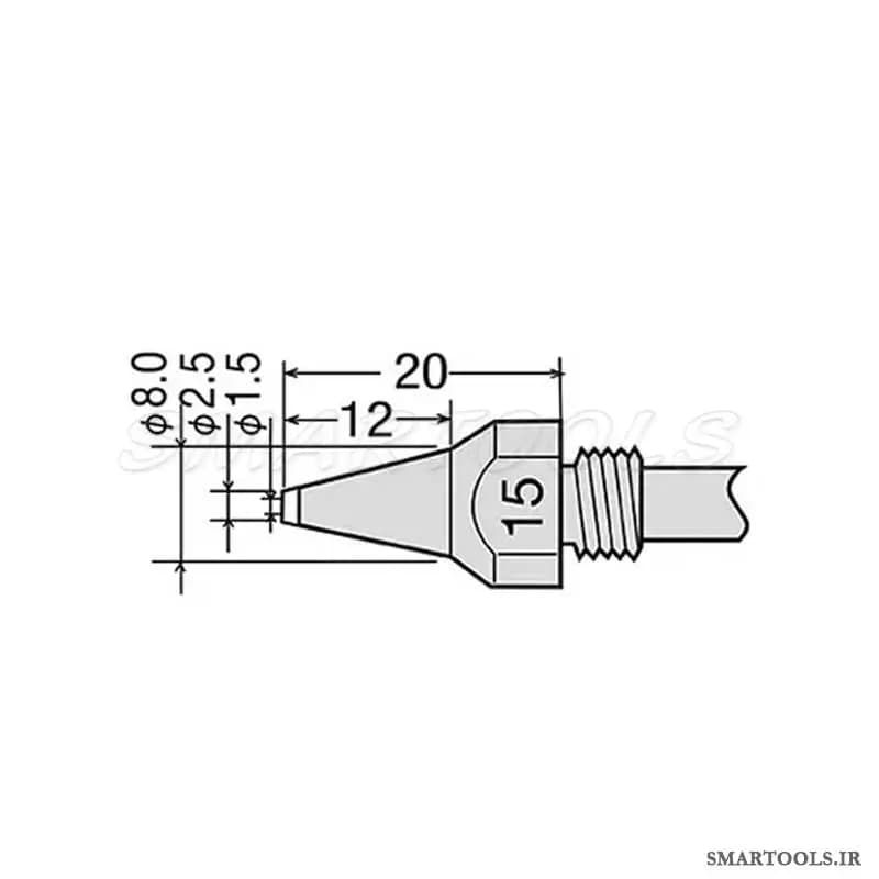 نوک قلع کش گات مدل GOOT TP-100N-15 — تصویر ۳