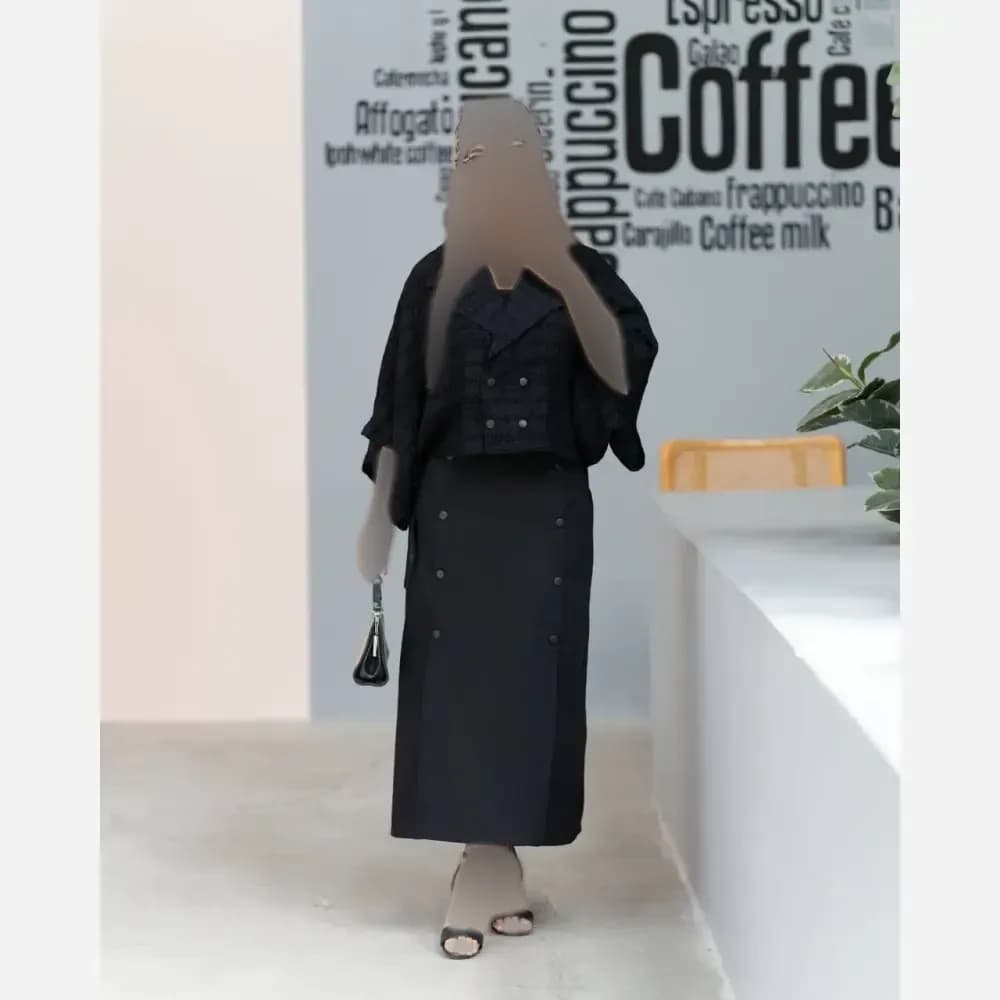 ست کراپ و دامن کوکدوزی روشناناز سایز بزرگ 38 تا 54 — تصویر ۵