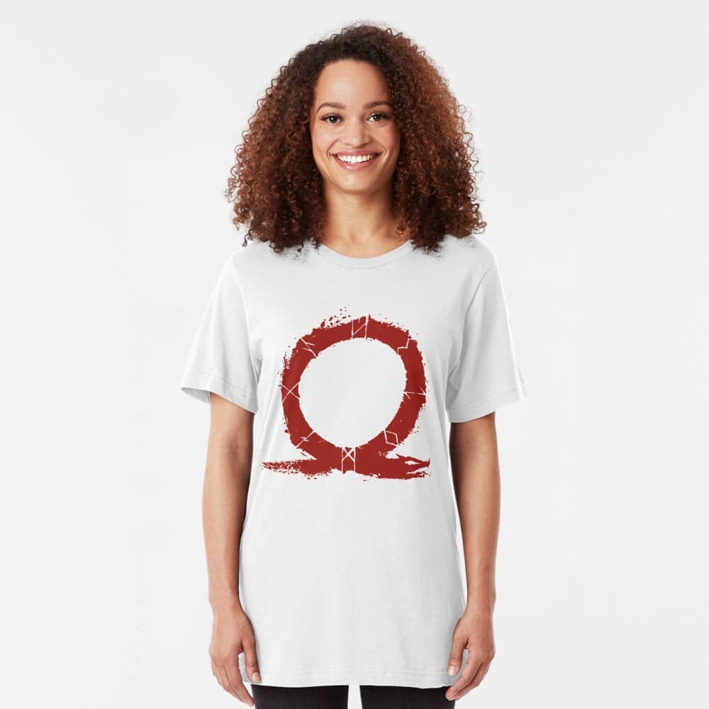 تی شرت گیمی طرح God Of War Red Logo — تصویر ۲