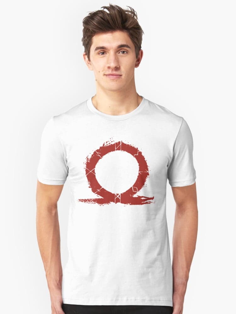 تی شرت گیمی طرح God Of War Red Logo — تصویر ۴