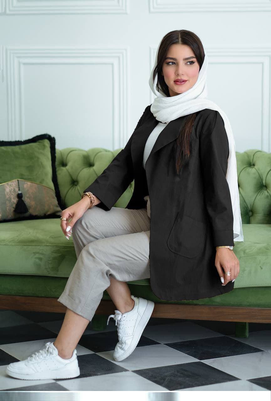 مدل مانتوکتی ساده لینن — تصویر ۸