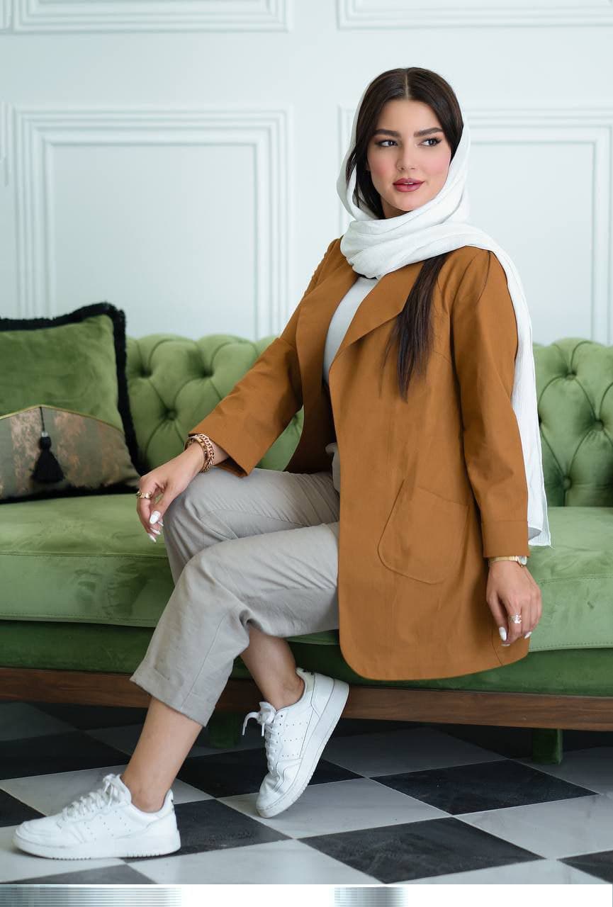 مدل مانتوکتی ساده لینن — تصویر ۵