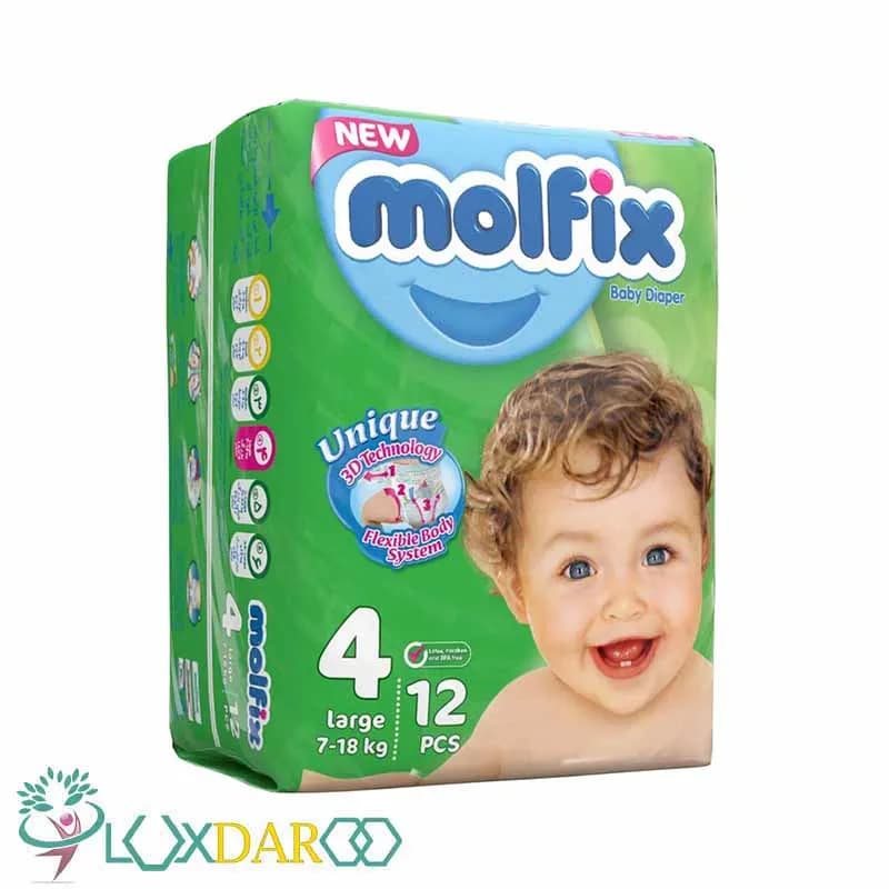 پوشک مولفیکس سایز 4 (12 عددی)