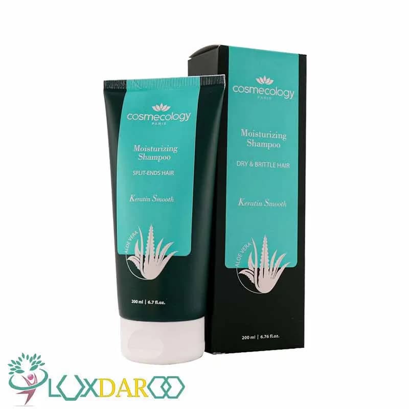 شامپو کراتینه مرطوب کننده موهای خشک و دارای موخوره کاسمکولوژی