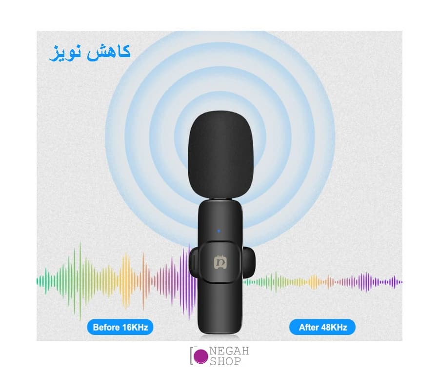میکروفون بی سیم پلوز Puluz PU3082B Type C Port — تصویر ۴