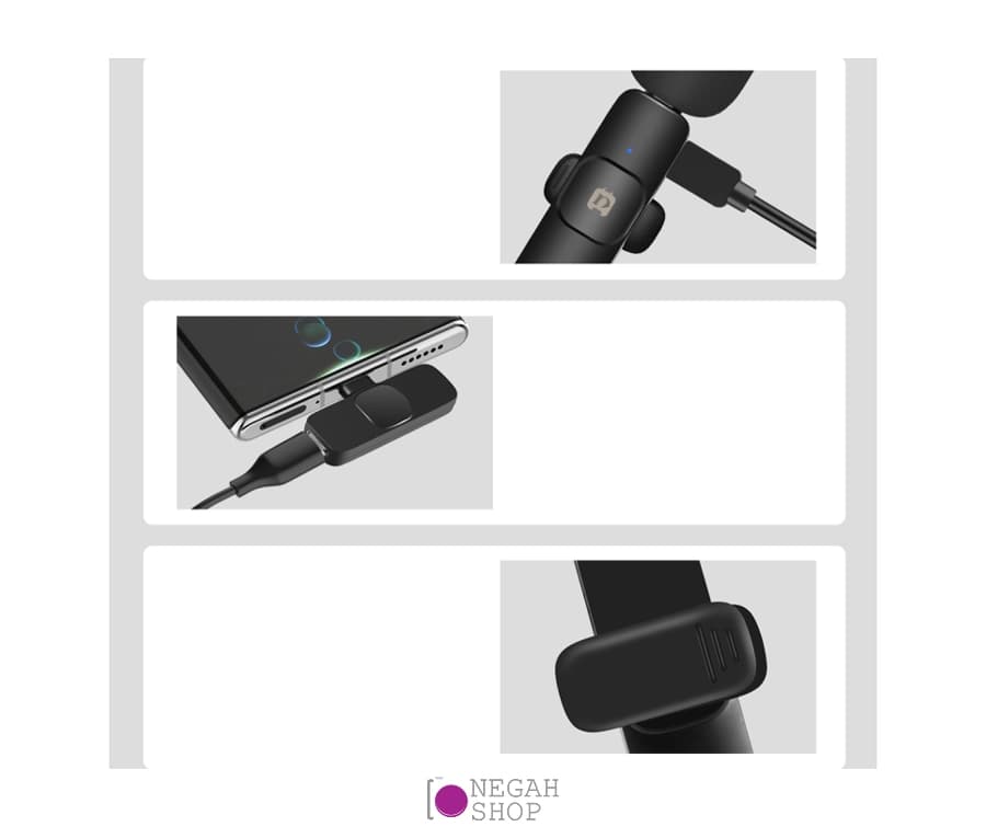 میکروفون بی سیم پلوز Puluz PU3082B Type C Port — تصویر ۳