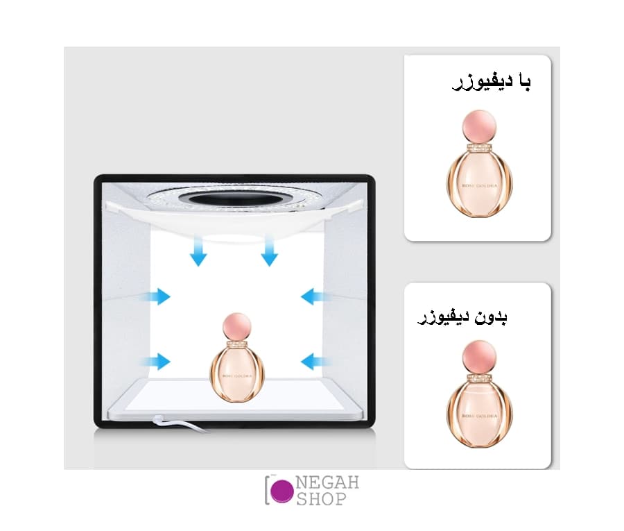 کیت خیمه عکاسی مدل لایت باکس به همراه پنل ال ای دی Puluz PKT3101B — تصویر ۸
