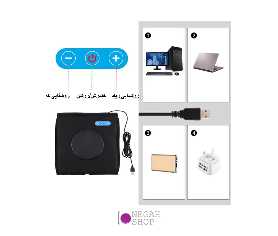 کیت خیمه عکاسی مدل لایت باکس به همراه پنل ال ای دی Puluz PKT3101B — تصویر ۶