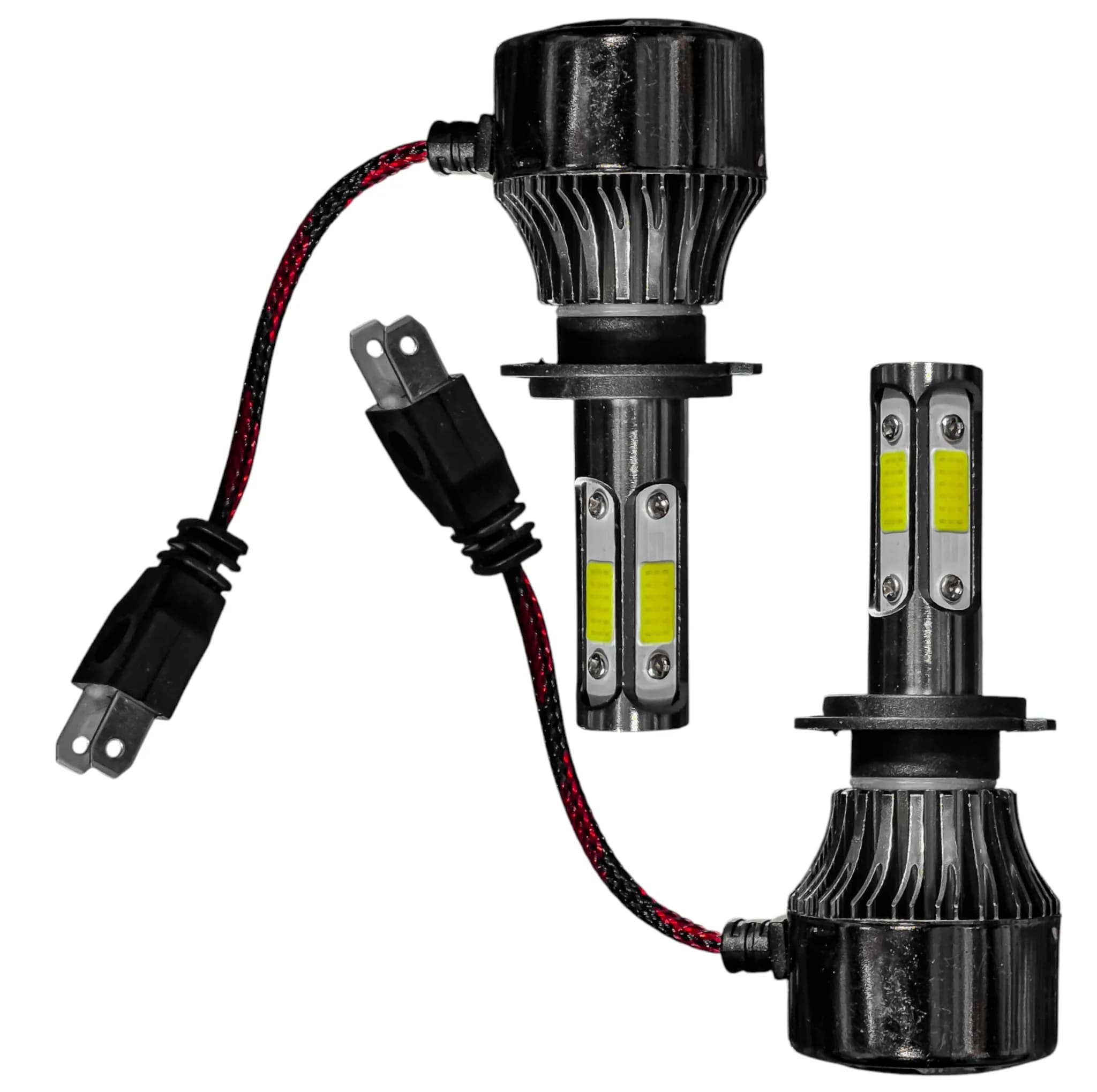 هدلایت نور پایین چراغ جلو خودرو تک حالته فورس مدل ۴ طرفه یخی کد CUB پایه H7 مناسب برای وانت نیسان بسته ۲ عددی