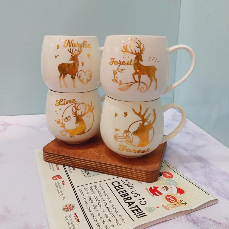 ماگ طرح گوزن طلایی کد 1536