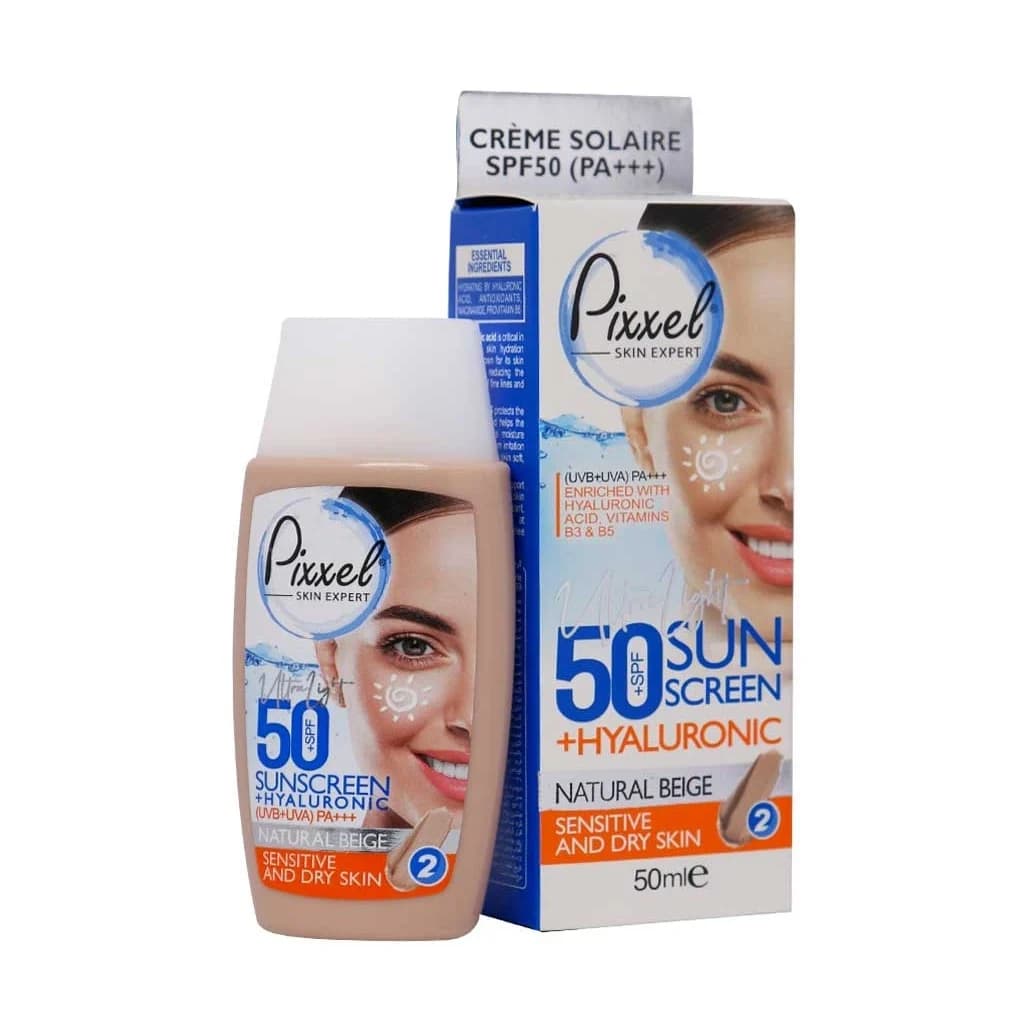 کرم ضد آفتاب رنگی پیکسل SPF 50 مناسب پوست های خشک تا نرمال و حساس بژ طبیعی حجم 50 میلی لیتر — تصویر ۶
