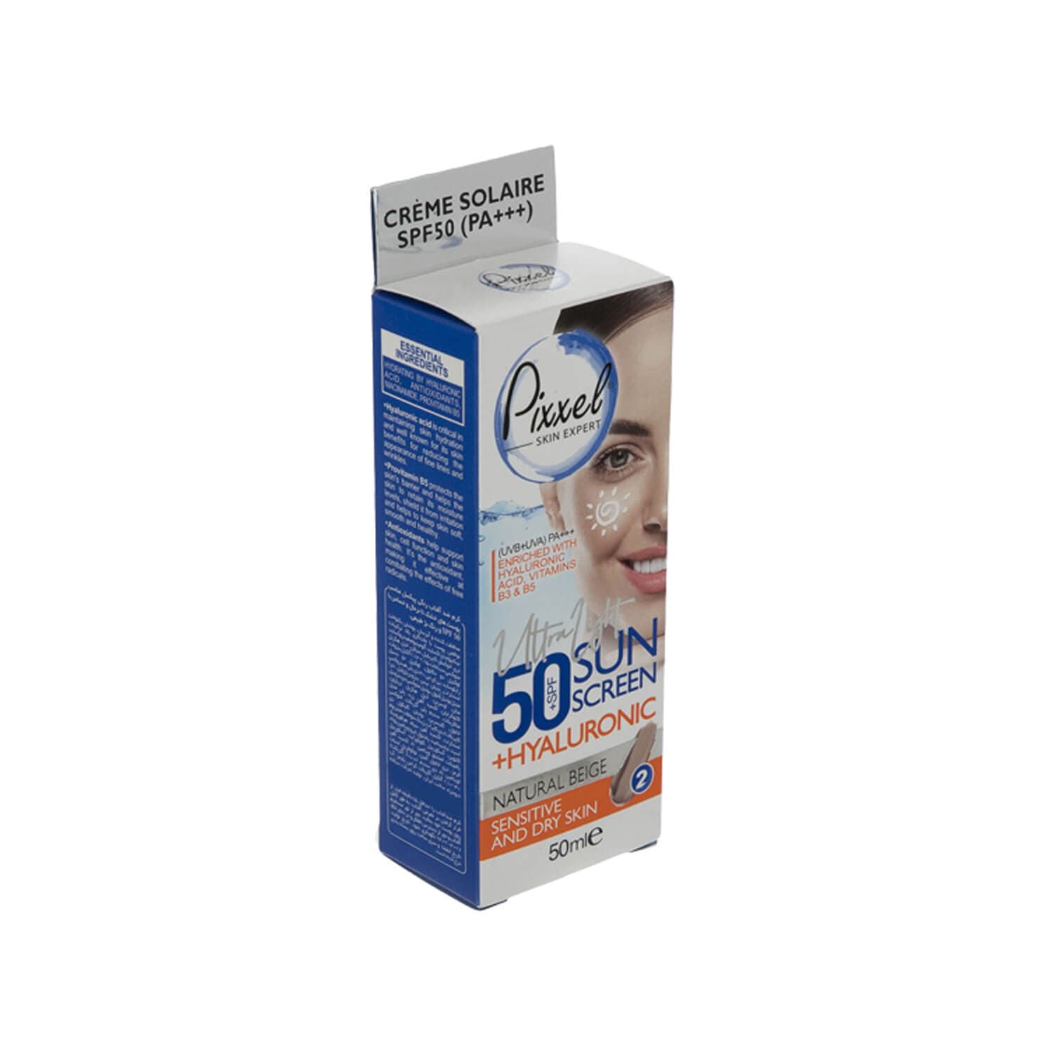 کرم ضد آفتاب رنگی پیکسل SPF 50 مناسب پوست های خشک تا نرمال و حساس بژ طبیعی حجم 50 میلی لیتر — تصویر ۳