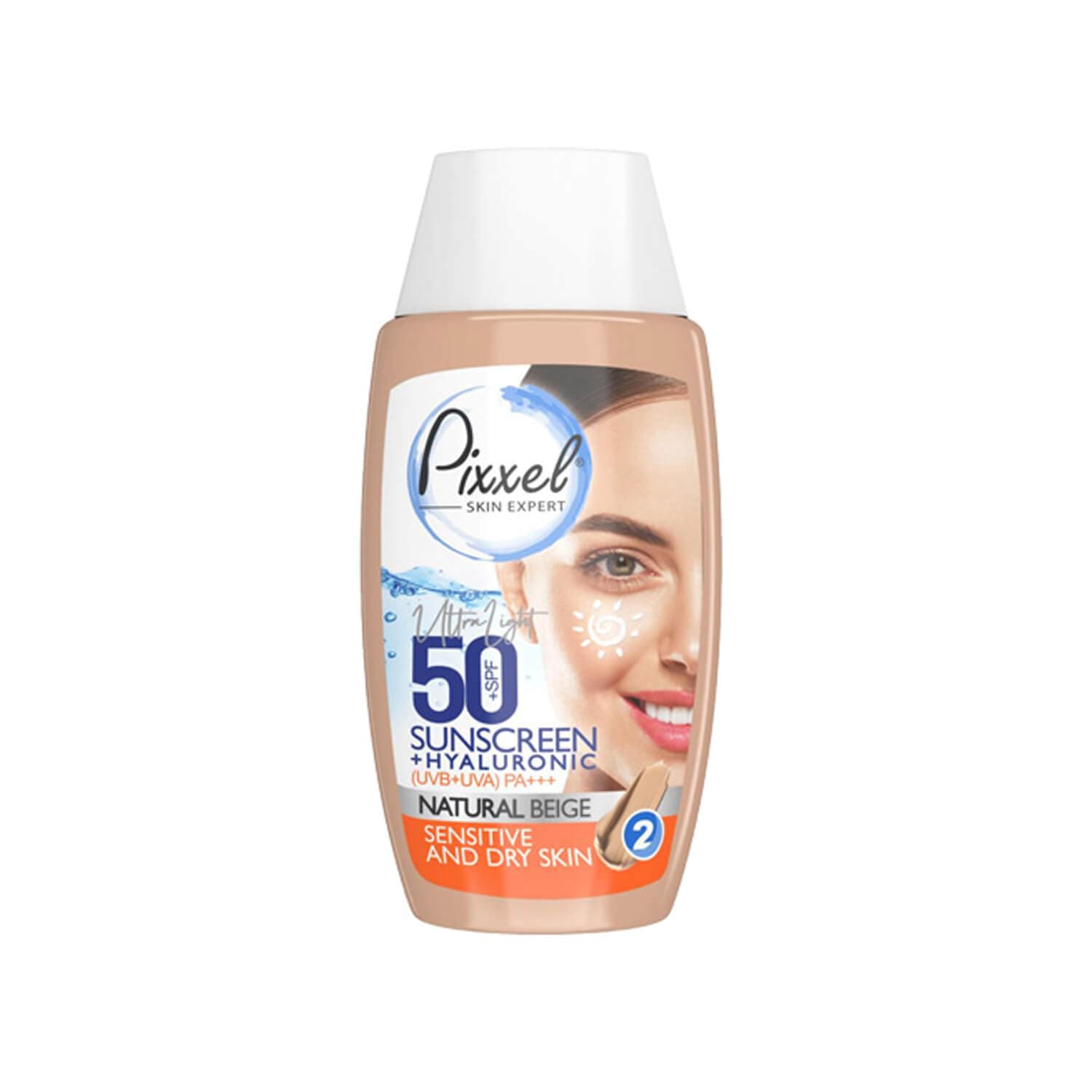 کرم ضد آفتاب رنگی پیکسل SPF 50 مناسب پوست های خشک تا نرمال و حساس بژ طبیعی حجم 50 میلی لیتر — تصویر ۲