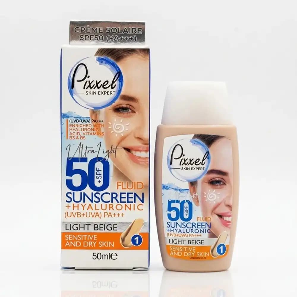 کرم ضد آفتاب رنگی پیکسل SPF 50 مناسب پوست های خشک تا نرمال و حساس بژ روشن حجم 50 میلی لیتر — تصویر ۶