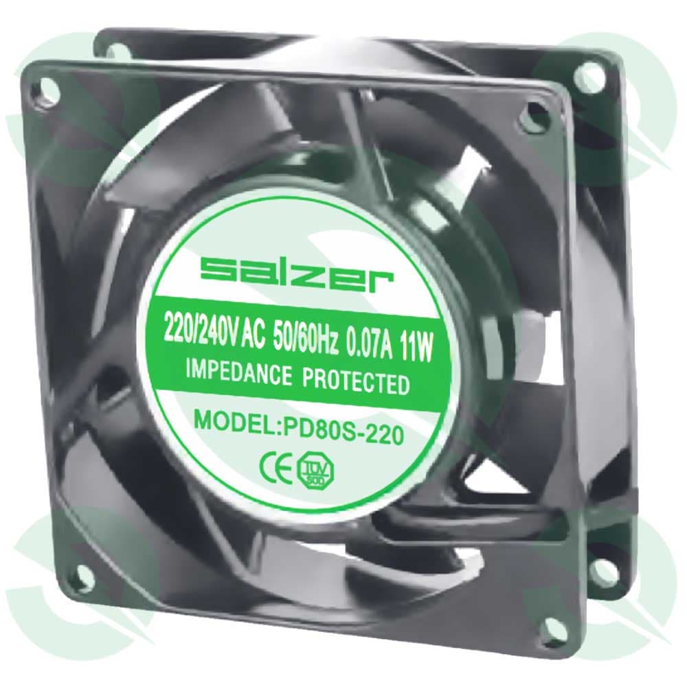 فن 8×8 بلبرینگی باریک 220 ولت SALZER