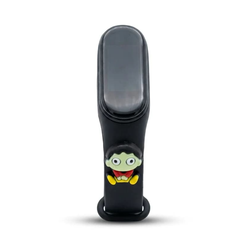 ساعت دیجیتال LED بچگانه طرح هیولای بامزه با بند سیلیکونی مشکی و عروسک سه‌بعدی