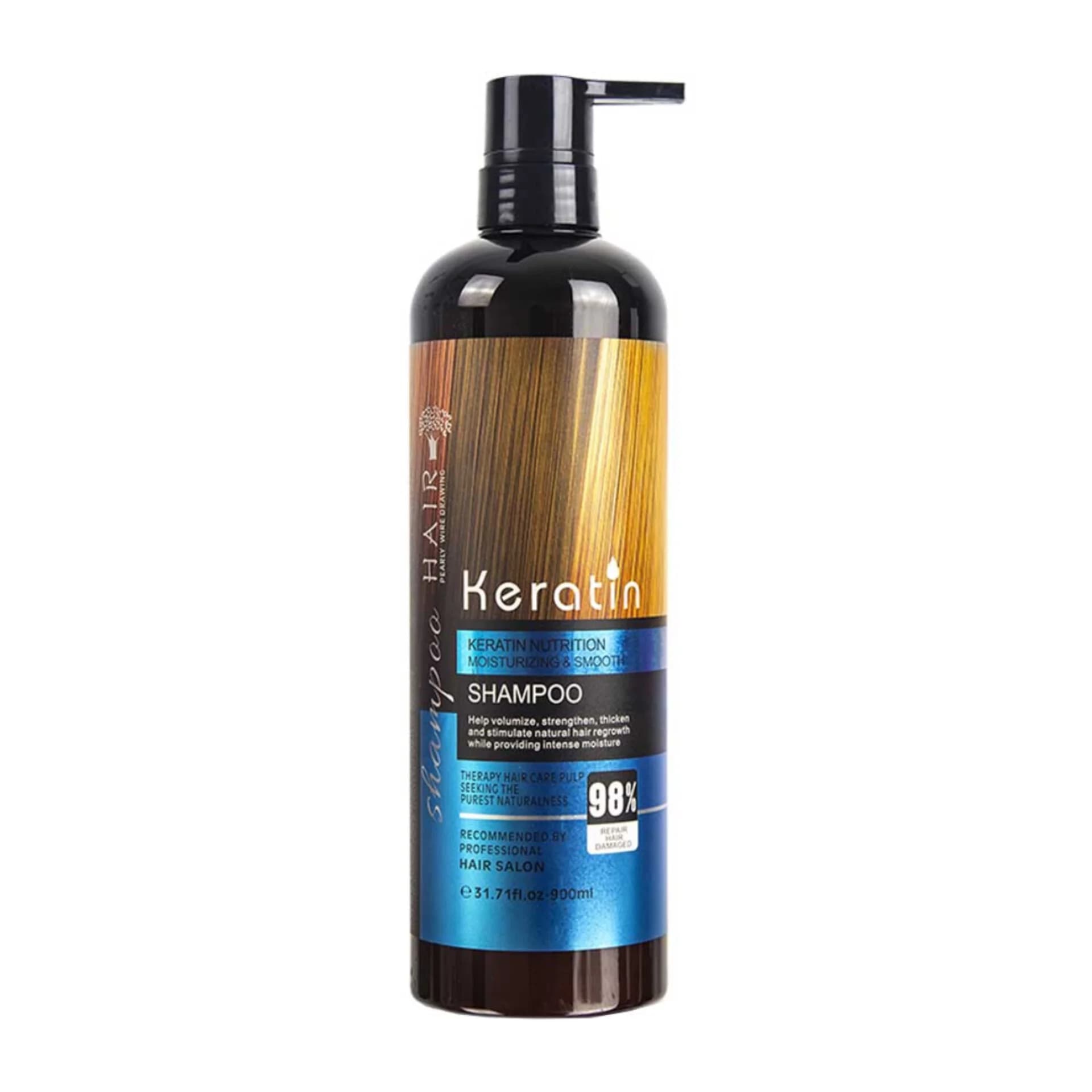 شامپو کراتین (Keratin) ترمیم کننده قوی موهای آسیب دیده – حجم ۹۰۰ میل – ۹۸% احیا