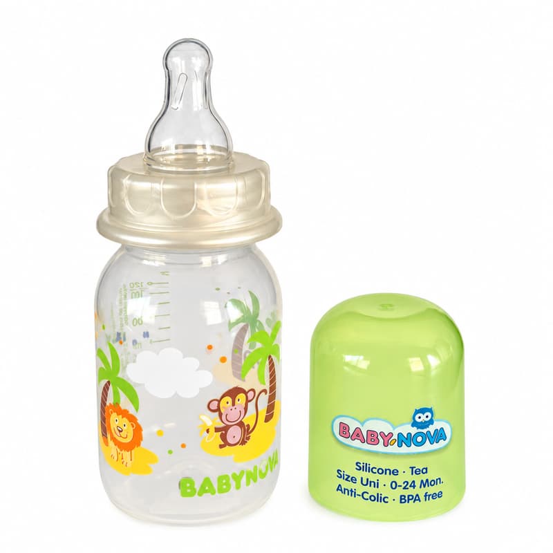 شیشه شیر سری گرد آنتی کولیک بیبی نوا مدل 460003 ظرفیت 125 میلی لیتر — تصویر ۷