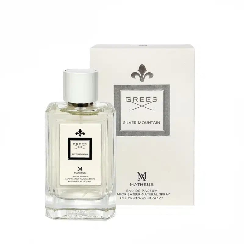 ادوپرفیوم مردانه متئوس مدل GREES SILVER MOUNTAIN حجم ۱۱۰ میلی لیتر