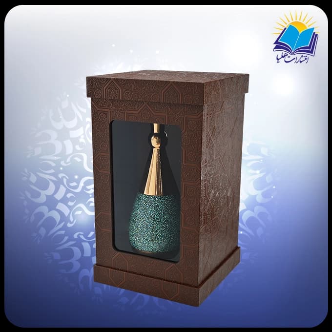 مثنوی معنوی وزیری با گلدان 30 فیروزه جعبه چرم طلقدار (کد 190390) — تصویر ۴