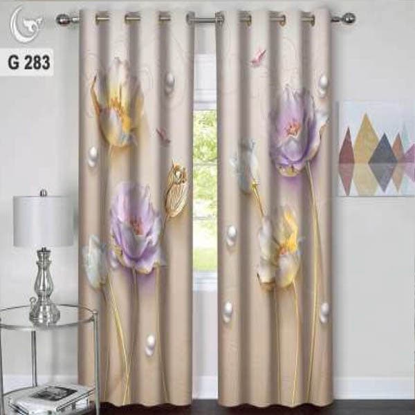 پرده چاپی گل لاکچری کد G283