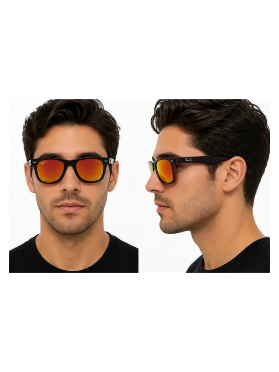 ریبن ریفرر مشکی قرمز rayban rb-2140 — تصویر ۴