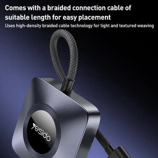 دانگل کارپلی وایرلس بیسیم یسیدو مدل Yesido KM23 Wireless CarPlay + USB to Type‑C Adapter — تصویر ۴