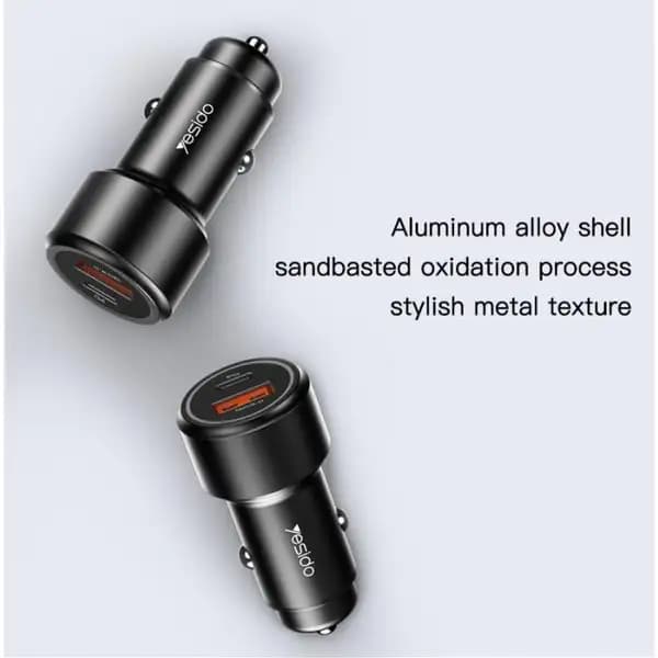 شارژر فندکی یسیدو 45 وات مدل Yesido Y42 PD Charger — تصویر ۴