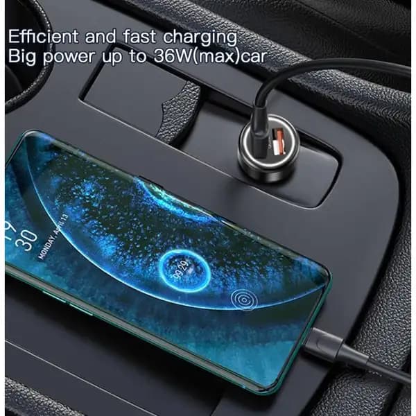 شارژر فندکی 36 وات یسیدو مدل Yesido Y43 | 36W Dual QC 3.0 Super Fast| Dual USB Quick Charging Adapter — تصویر ۴