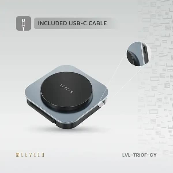 شارژر وایرلس لولو مدل Levelo TrioFlow 3 in 1 Wireless Charger — تصویر ۳
