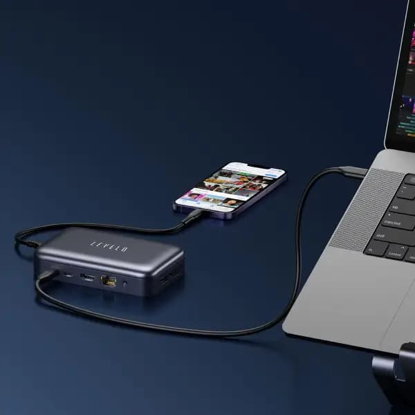 هاب تایپ سی 10 پورت لولو مدل Levelo Versaport 10 in 1 Storage Docking Station — تصویر ۳