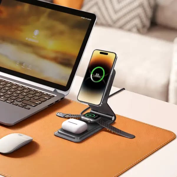 شارژر وایرلس لولو مدل Levelo Arch 3 in 1 Wireless Charger — تصویر ۸