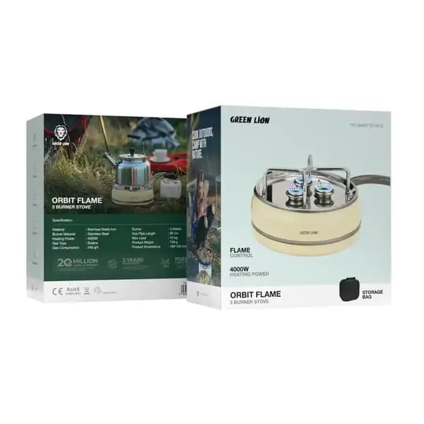 اجاق گاز مسافرتی سه‌ شعله گرین لاین مدل Green Lion Orbit Flame 3 Burner Stove — تصویر ۴