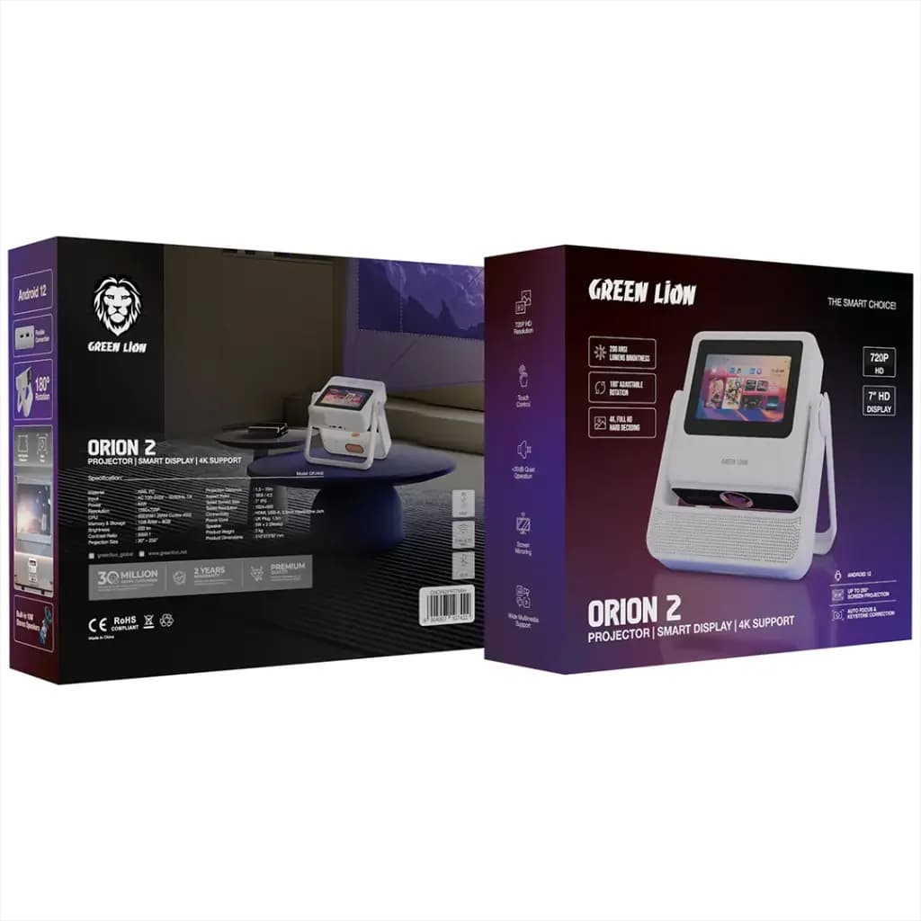 پروژکتور هوشمند گرین‌لاین مدل Green Lion Orion 2 Smart with Smart Display & 4K Support — تصویر ۴