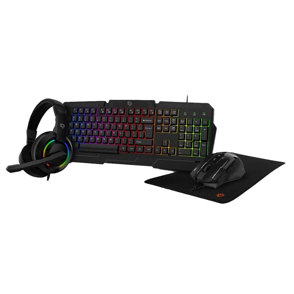ست ماوس و کیبورد و هدست گیمینگ ۴ در ۱ پرودو مدل Porodo Gaming 4 in 1 Combo PDX221