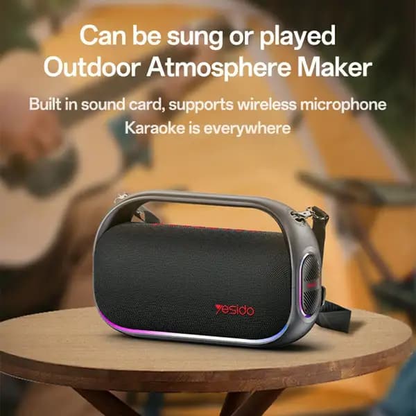 اسپیکر بلوتوثی یسیدو مدل YESIDO YSW31 Wireless Speaker 3 EQ Modes Waterproof TWS Stereo Sound — تصویر ۴