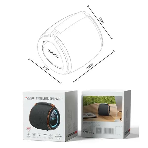اسپیکر بلوتوثی یسیدو مدل YESIDO YSW40 8W Portable Subwoofer TWS RGB Light — تصویر ۶